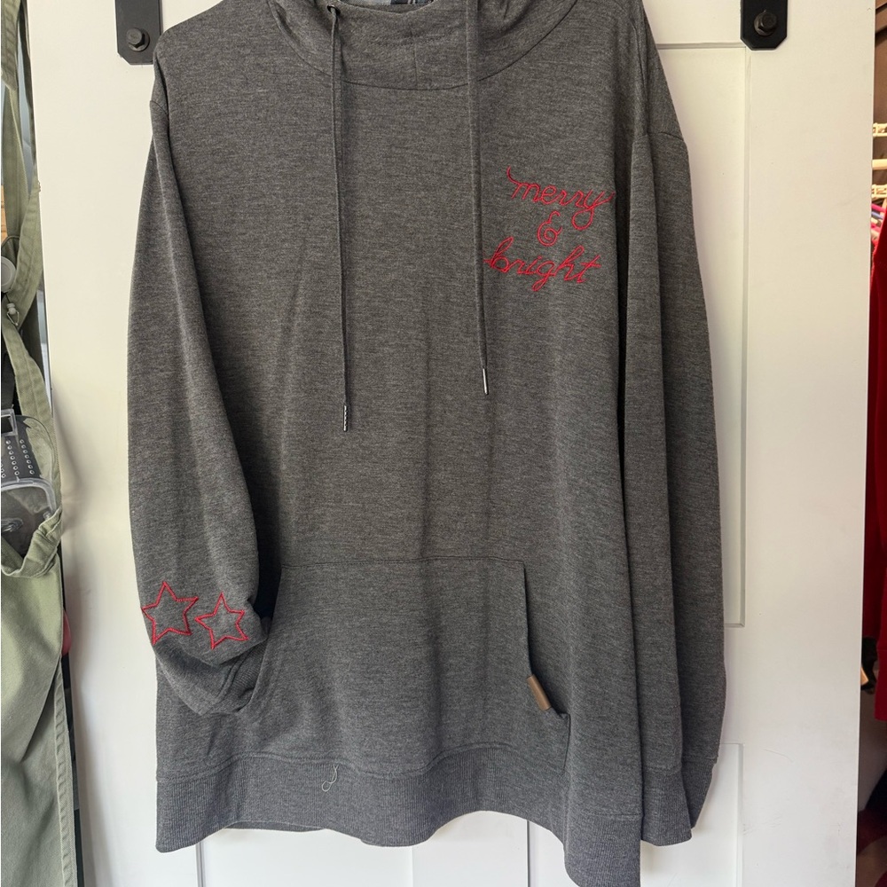 Maurices Gray Hoodie with Red Accents